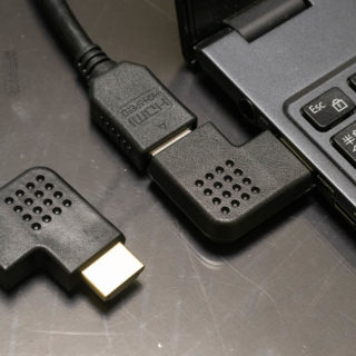 HDMI端子をスマートに使える！Ｌ字型アダプタが最高だぞ！