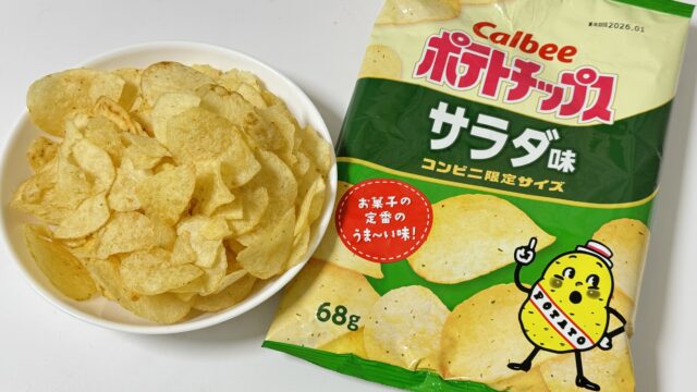 今までなかったの！？ポテトチップス サラダ味が安定の美味しさだぞ！