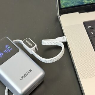 【割引クーポンあり】UGREENのType-Cケーブル内蔵モバイルバッテリーがコンパクトでメチャ便利だぞ！