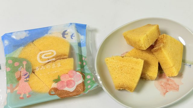 しっとりバウムクーヘン「きみのまま」の夏限定、桃味がふんわり桃の味で美味しいぞ！